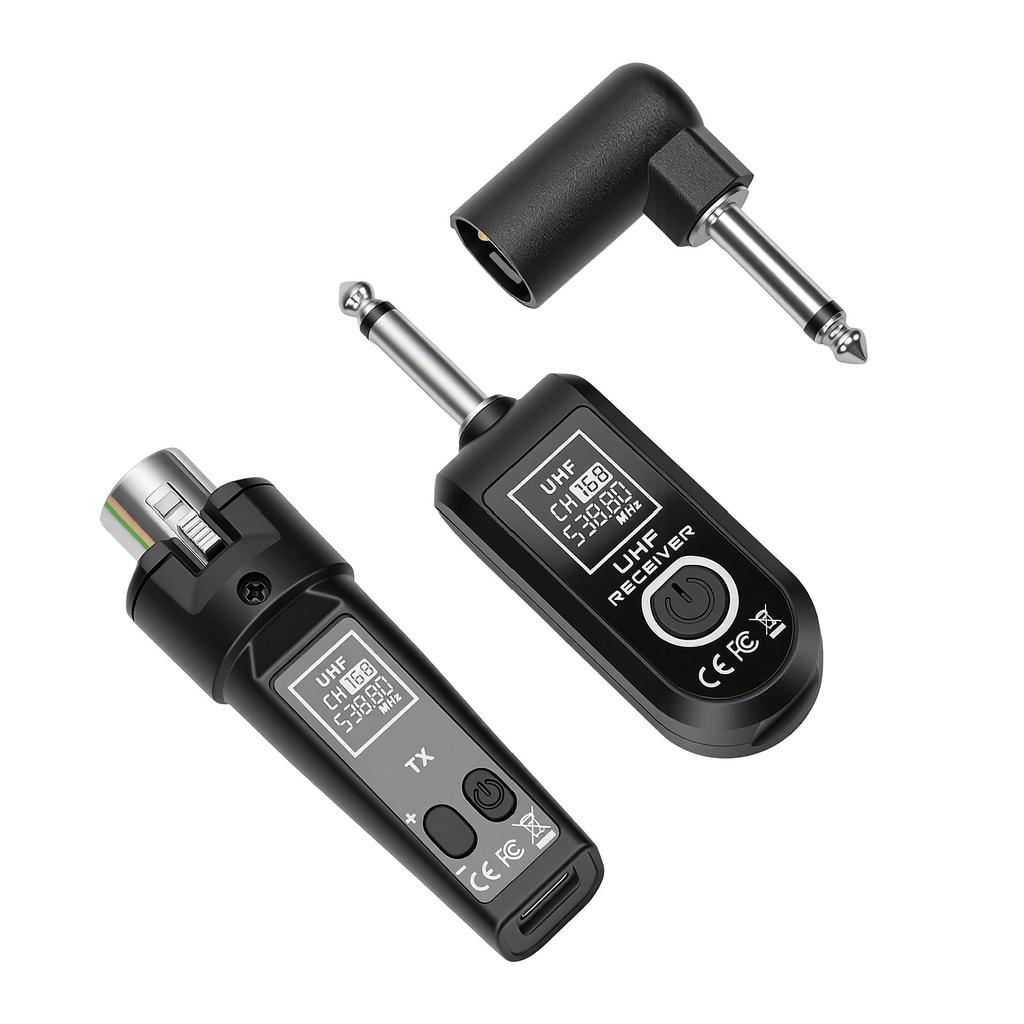 Wired to Wireless Microphone Transmitter Receiver Anti Interference Portable UHF Wireless Microphone System Transmitter