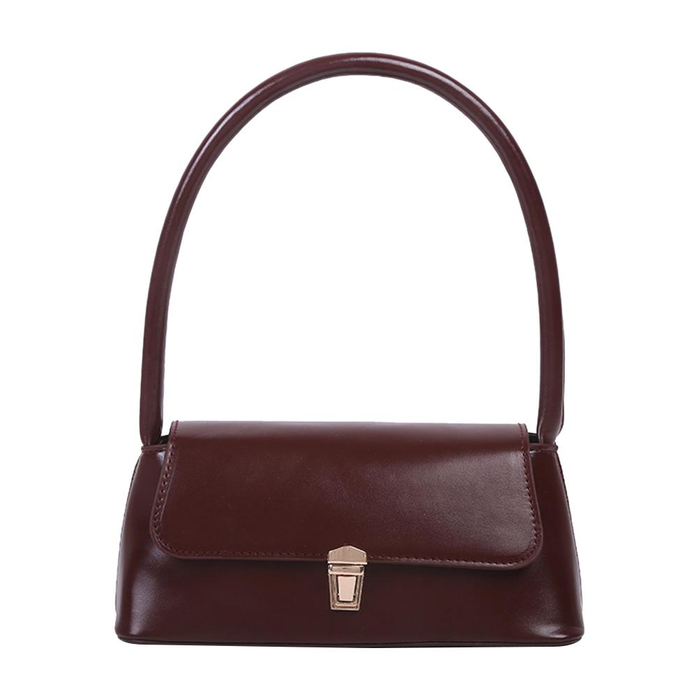 

PU Leather Bag Women s Retro Underarm Bag Luxury Tote Zipper Bag
