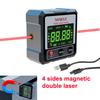 Laser Level Ruler    2-side Laser Digital Protractor InclinometerInclinometer Magnetic Base Goniometer Magnet Angle Finder