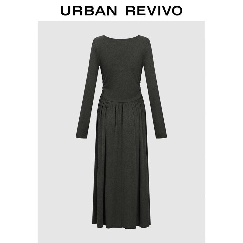 

UR 2025 Women s Elegant Pleated Waist Dress L