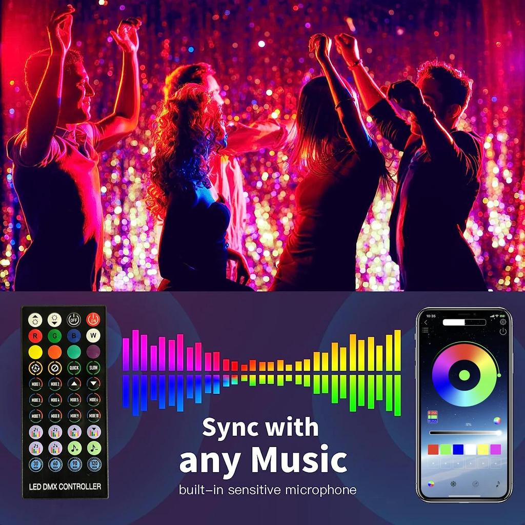 RGB Kugel LED Lichterkette Dekorative Lampe Bluetooth APP Steuerung 10M Weihnachtslaterne mit Fernbedienung Partybeleuchtung