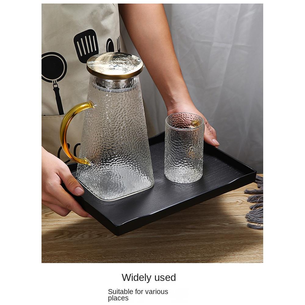 1 Pcs Black Large Plastic Tray Rectangle Decorative Tray New Serving Trays  Kitchen
