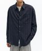 INTEMPOMOOD Shadow Stripe Overshirt_Dark Purple