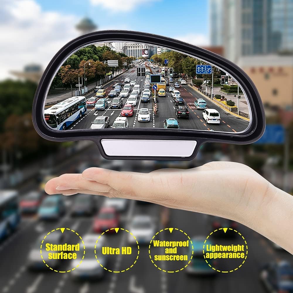Car Blind Spot Mirror, HD Glass Convex Rear View Wide