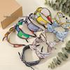 Paisley Stof Strik Hoofdband: Retro Breedgerande Koreaanse Haaraccessoire met Konijnenoren