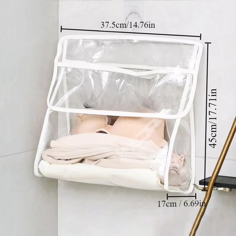 Waterproof Hanging Bathroom Bag Mobile Phone Clothing Storage Bag Cosmetic Storage Bag Transparent Wash Bag
