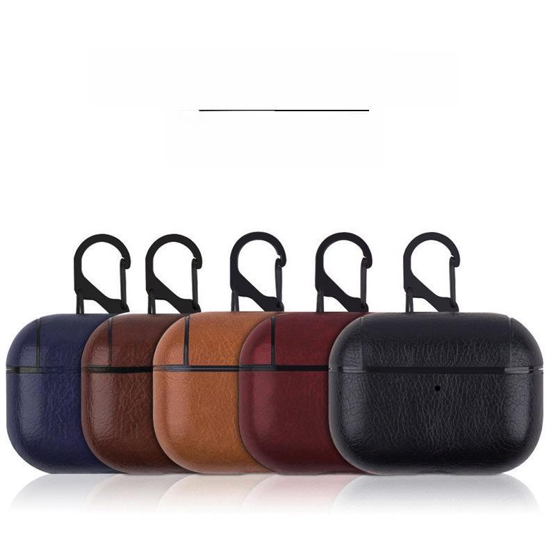 Apple AirPods Pro Leather Protective Case for Bluetooth Headset, Compatible with 4th and 3rd Generation 