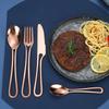 4Pcs/1Set Novelty Dinnerware Tableware Set 304 Stainless Steel Reusable Travel Cutlery Spoon Fork Knife Camping Utensils