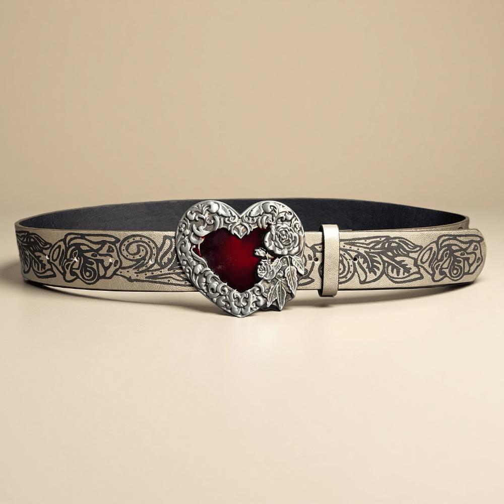Trendy Personality Retro Embossed Ladies Belt Versatile Belt Women
