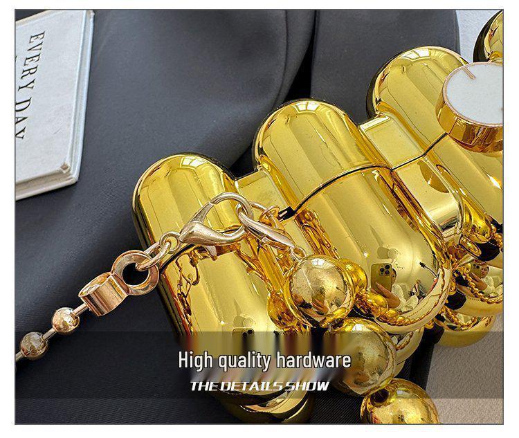 2024 Summer Egg-Shaped Acrylic Evening Bag: Trendy European & American Chain Crossbody