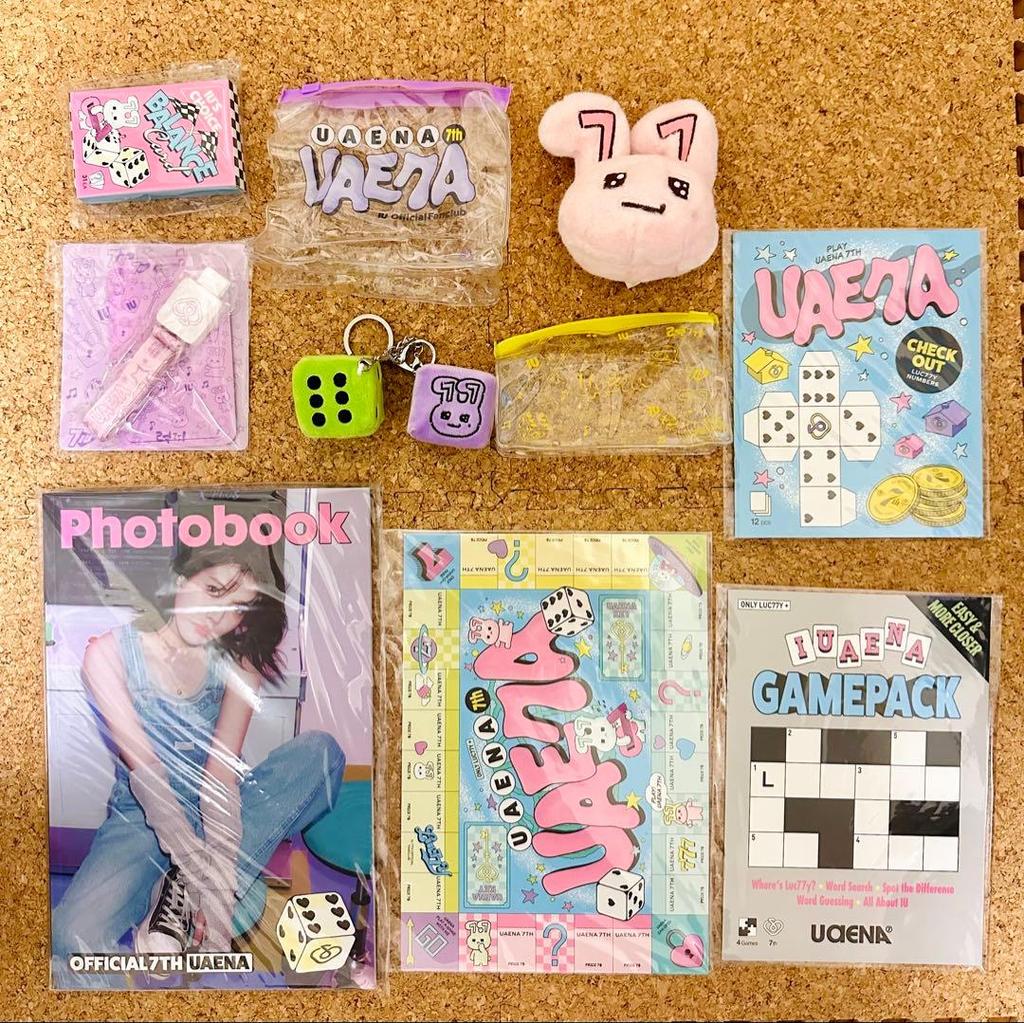 [USED] IU Korean Fan Club Yuena 7th Generation Official Kid. Not All Items Are Included.