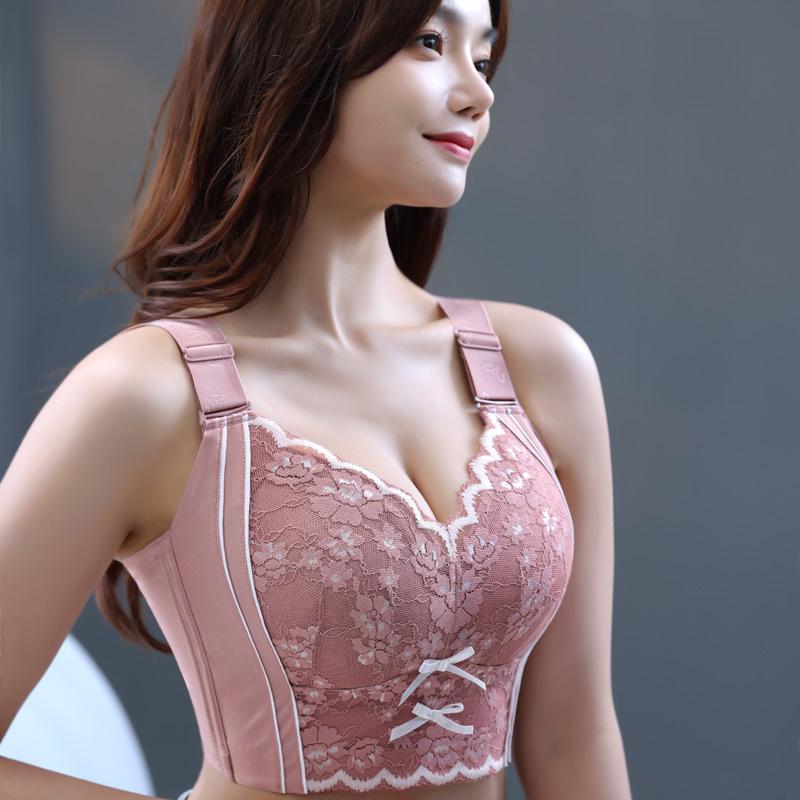 Krajková nastavitelná podprsenka Dámská Velká prsa Vypadají Malá Prsa Shromážděná Eliminovaná Boční prsa Push Up Korigovaná Rozšířená do stran