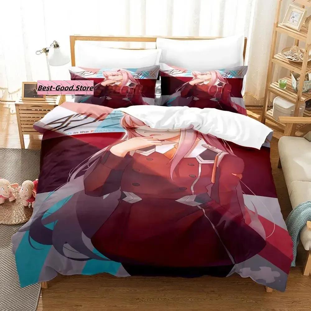 Darling In The Franxx Bedding Set Single Twin Full Queen King Size Bed Set Aldult Kid Bedroom Duvetcover Sets 3D bed sheet set