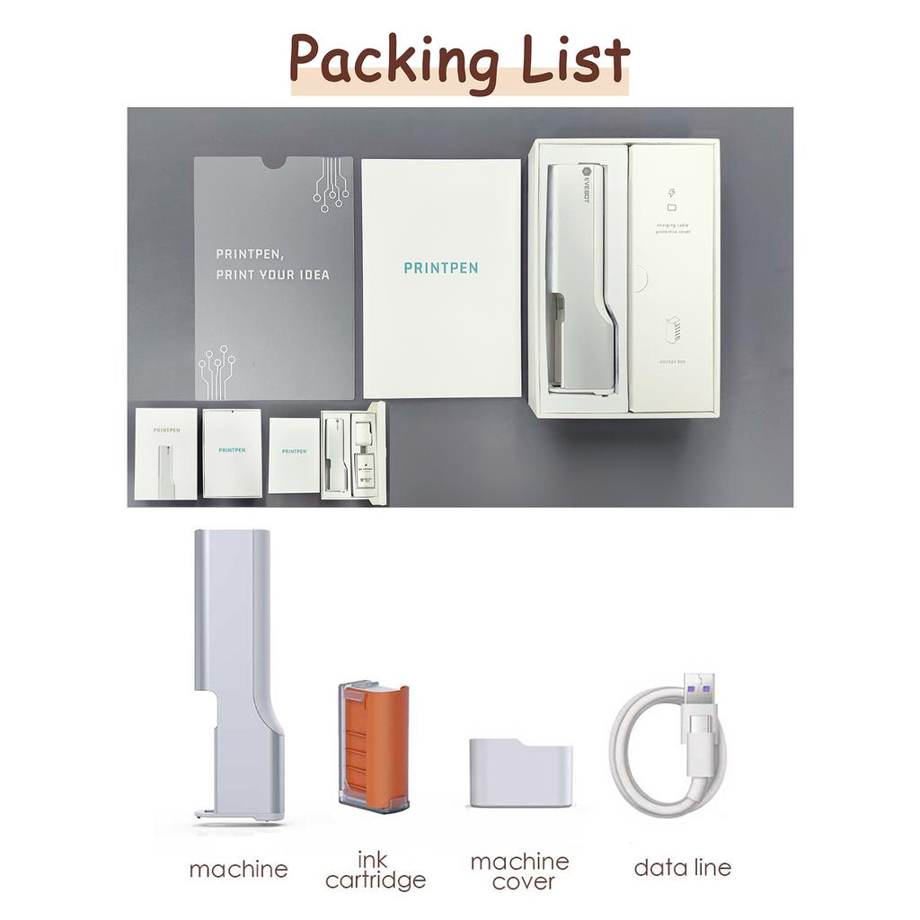 Portable Food Printer, Mini Coffee Latte Art Inkjet for DIY Patterns, Wireless BT Design for Restaurants