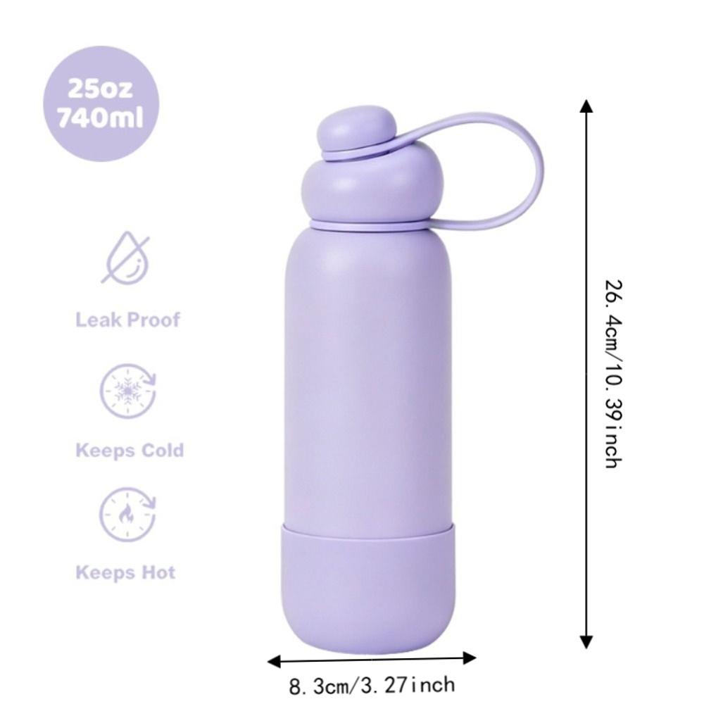 740ml Sports Thermos Bottle Stainless Steel Portable Vacuum Flask Coffee Tumbler Travel