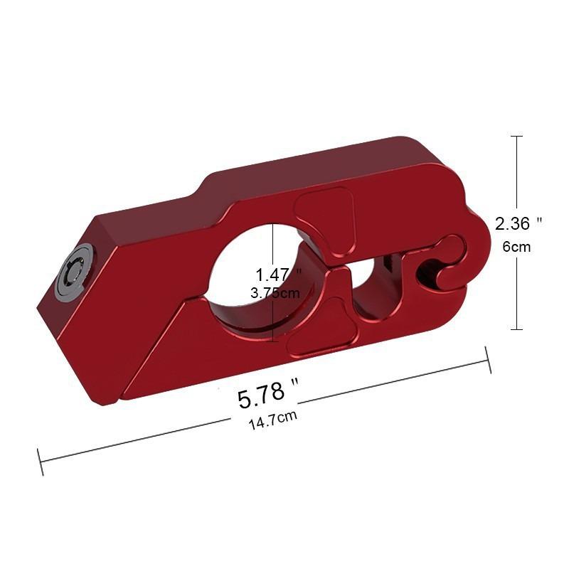 Motorcycle Modified Handlebar Lock Helmet Anti-theft Electric Vehicle Dirt Bikes Aluminum Alloy Fixed Horn
