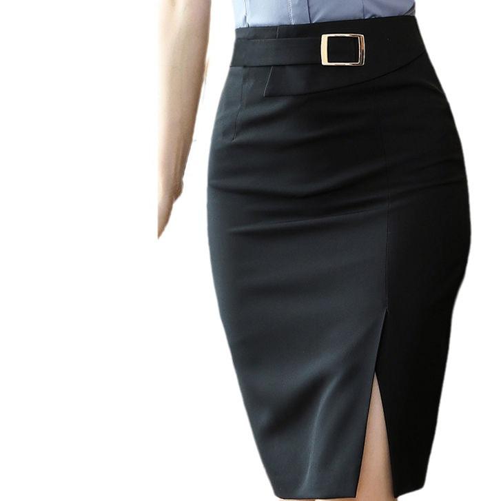 Versatile Solid A-line Skirt - 2024 Summer High Waist, Iron-free TR Fabric