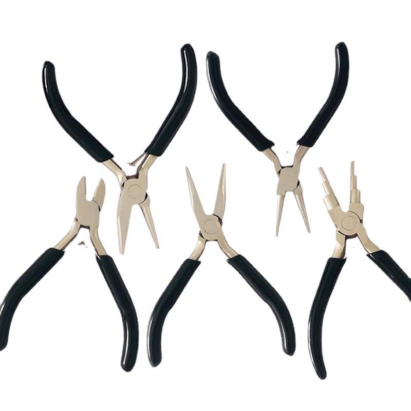 Mini DIY Needle-Nose & Round-Nose Pliers Set for Jewelry & Wire Wrapping - Multi-Shape Pliers Included