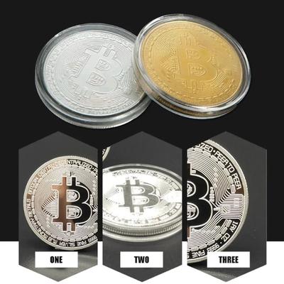 Bitcoin Minca Zberateľská Umelecká Zbierka Darček Fyzická Pamätná Krypto Minca Kov Pozlátený Antická Imitácia Dekorácia