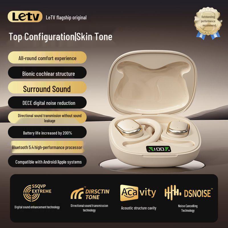 X93 Letv Wireless Bluetooth Noise-Cancelling Bone Conduction Over-Ear/In-Ear Headphones with Extended Battery Life