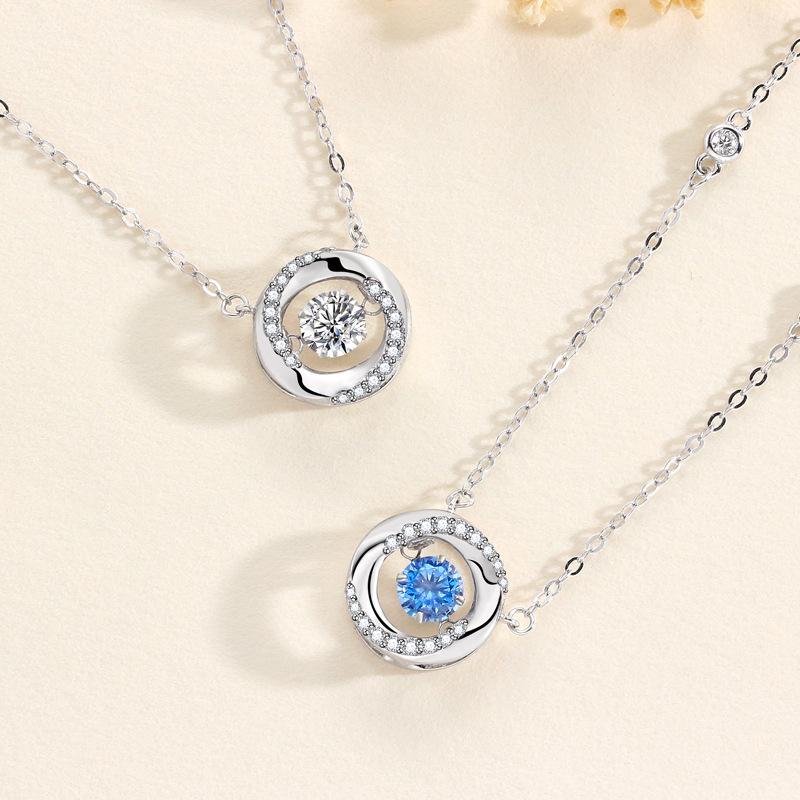 Three-second heart necklace women's niche light luxury high-end design sense ins wind smart pendant necklace women