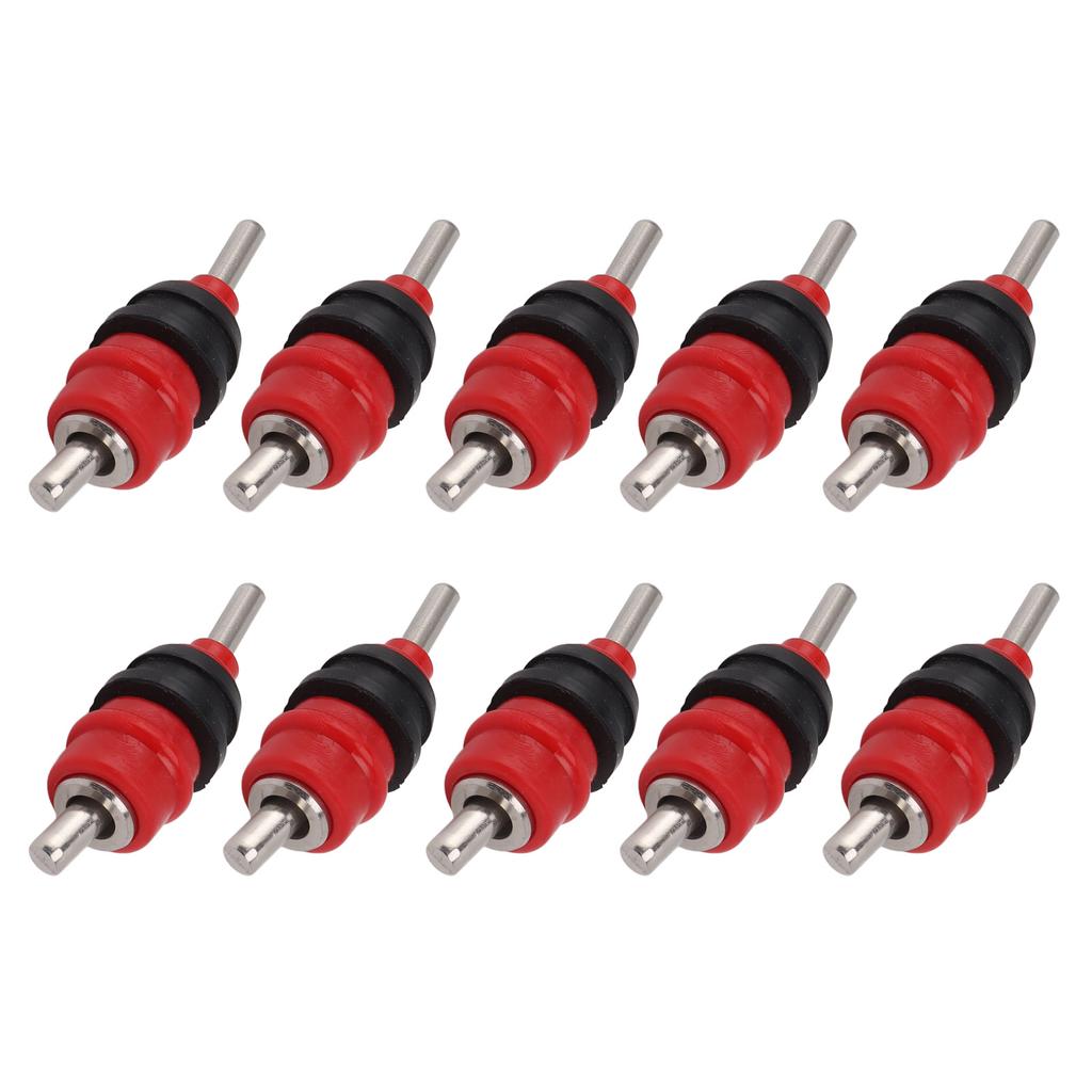 10pcs Automatic Chicken Water Nipple 360 Degree Poultry Drinking Water Chicken Duck Hen Watering Nipple Red Steel Ball