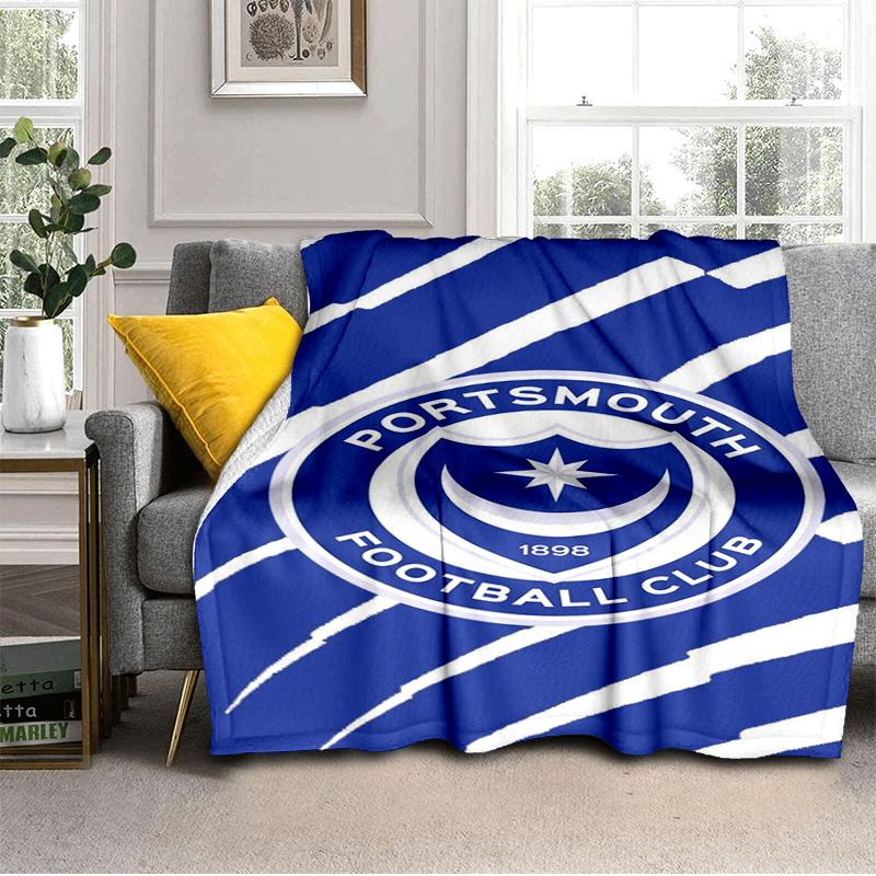 Ports Fc Crest Printed Throws Blanket Soft Flannel Blankets for Couch Bed Gifts for Men Women Picnic Blanket Christmas Gifts