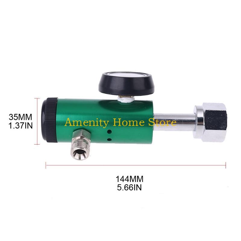 F26C Upgraded Gas Oxygen Pressure Regulator Mini Oxygen Regulator Flowmeter Durable