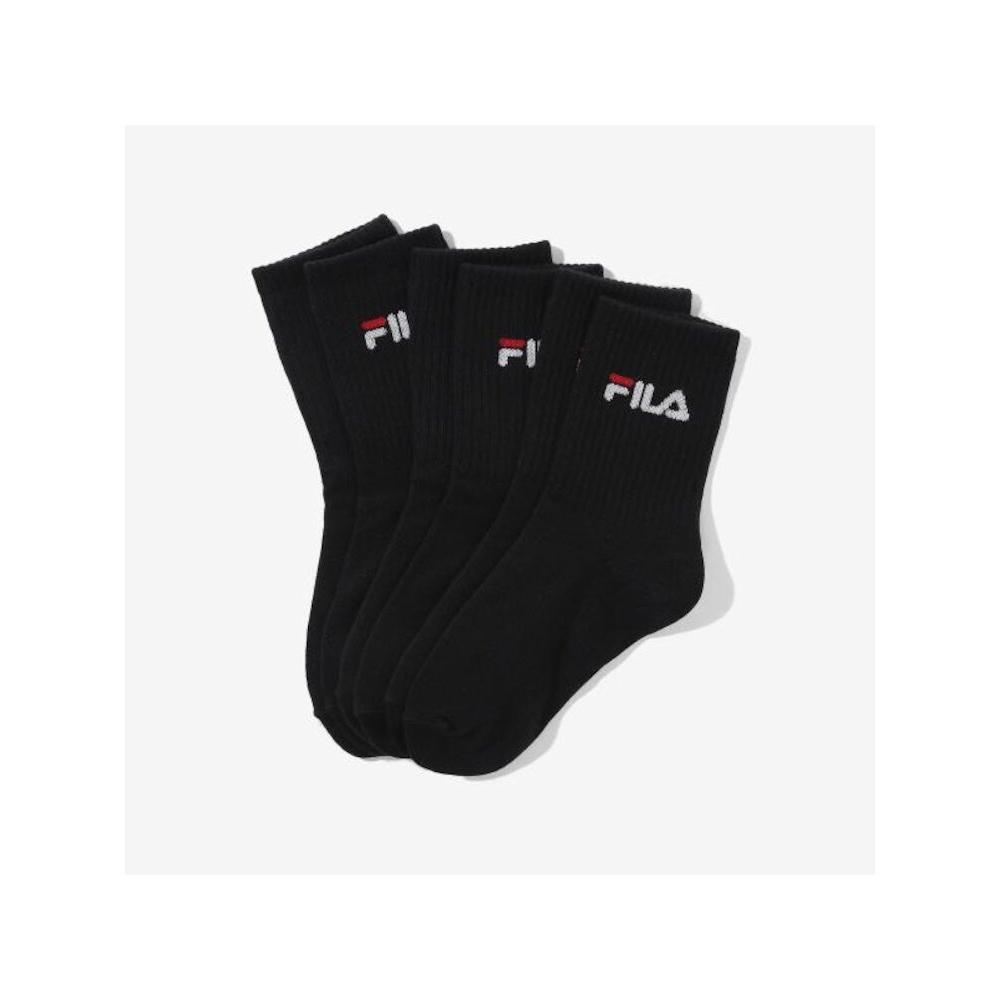 

[fila Kids] Kids 3 Pack Basic Logo Long Neck Socks Fk3scf5376x Blk q0zFk3scf5376xBlk BLACK/180