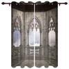Gothic Vintage House Decorative Curtains for Bedroom Living Room Drapes Kitchen Children's Room Window Curtain Modern Home Decor
