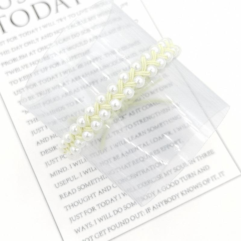 Koreanische einfache Perle elastische Haarbänder Frauen elegante Haar Seil Krawatten Mädchen Kopfbedeckungen Haar-Accessoires