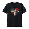 Love Dominican Republic Flag Heart Shaped Distressed Design 100 Cotton Unisexs T Shirt Vintage Unisex Stylish Slightly