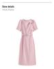 Quiet Luxury Bow Adorned Summer Dress - Elegant Waist-Hugging Style