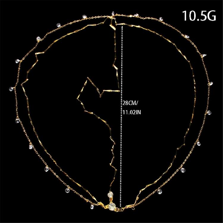 Fashion Bridal Wedding Ornament Elegant Forehead Chain Indian Rhinestone Jewelry