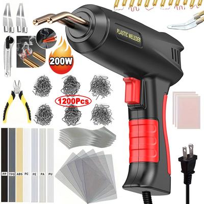 Upgraded 2 In 1 Plastic Welding Kit Stapler Soldering Gun 6/4 Types Staples for Car Bumper Repair 200W Welder Machine Repair