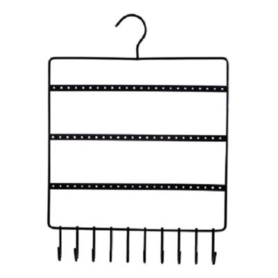 Wall Mounted Earrings Necklace Ring Display Shelf Jewelry Organizer Showcase