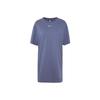 Embroidered Swoosh Logo Sports Casual Round Neck Short Sleeve Dress Women Dresses Deep-Purple CJ2242-491