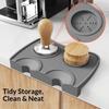 Espresso Coffee Tampers Mat Anti Station Press Tampering Holder Corner Mat Pad Silicone Coffeeware WDT Tools Tamping Barista