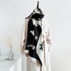 New Cute College Style Imitation Cashmere Scarf Female Kitten Double-sided Fringed Warm Shawl Versatile Comfortable Scarf Trendy