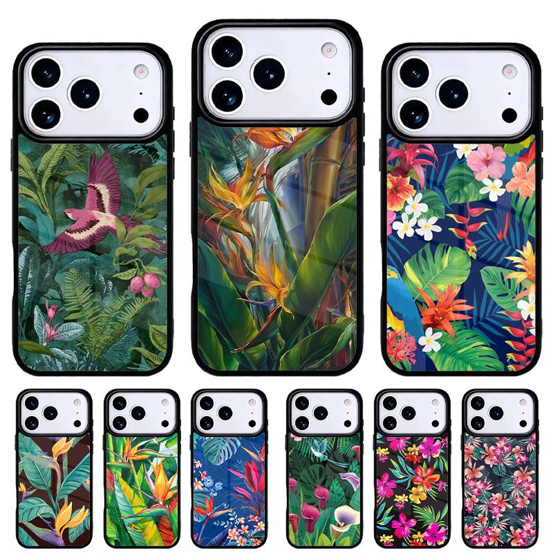 Tropical Paradise Hawaiian Birds Phone Case for iPhone 17 Air 16e 15 14 13 Pro Max Back Cover for 12 11 Pro Coque