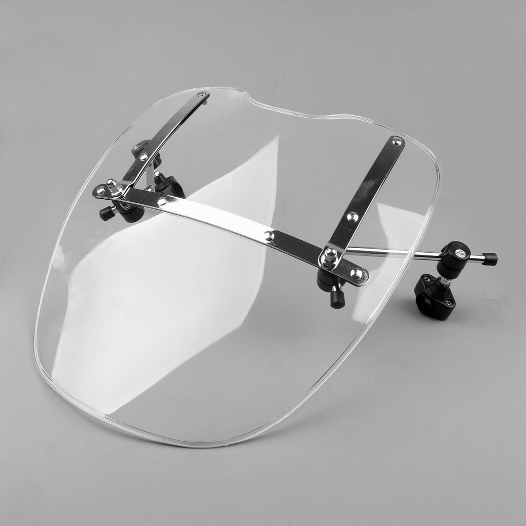 Bruce Shark Motorcycle Windshield Panel for and Kawasaki Cruisers & Honda, Harley, Suzuki, Yamaha,
