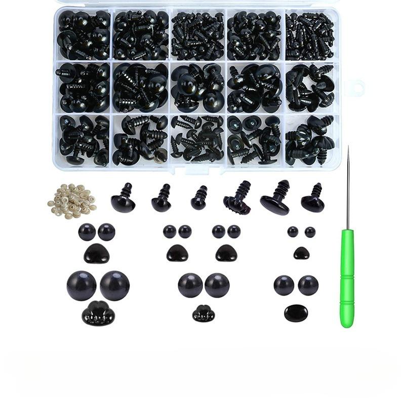

570 Pcs Plastic Safety Eyes and Noses with Washers Craft Doll Teddy Bear Nose for Amigurumi Crafts Crochet Toy Stuffed Animals
