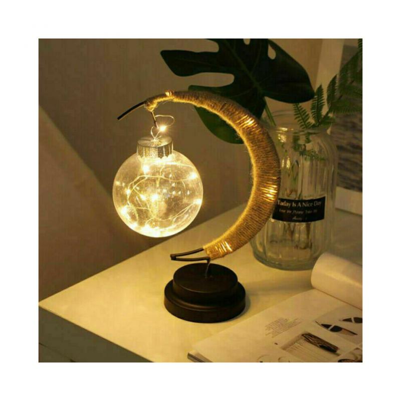 LED Moon Shape Night Light Bedside Desk Lamp