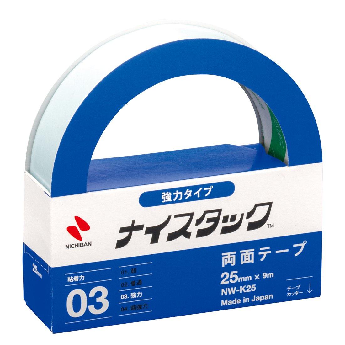 Лента Nichiban Nicetack 25 мм x 9 м двусторонняя (сильный) СЗ-К25 белый