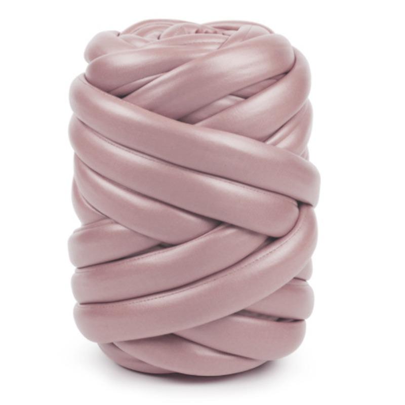 500g Roll Matte Nappa Faux Leather Yarn 2.5cm Chunky Iceland Core Thick Soft Yarn Handmade DIY Bag Knitting Materials