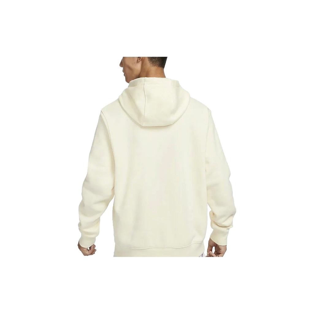 Nike Club Fleece Yama Detaylı Kapüşonlu Sweatshirt Erkek Kapüşonlular Hindistan Cevizi Sütü FB8440-113