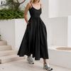 Women Casual Patchwork Summer Sleeveless Straps Slip Dress