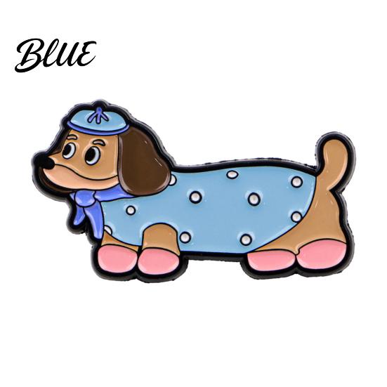 Statement Jewelry Brooch Dog Cat Cute Dachshund Dog/Kitten Enamel Pin