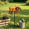 Hagevindspinner, Grønn Traktor Vindmølle Stang Med Roterende Hjul For Veranda Gårdshage, Unike Utendørs Skulpturer Pynt