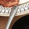 One Piece Long-Handled Stainless Steel Food Tongs; Ideal Kitchen Cooking Tools